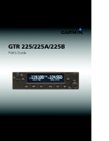 Radio I-ITAW – GARMIN GTR 225 Pilot Manual