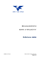 Regolamento Gare di Velocità – Edizione 2016