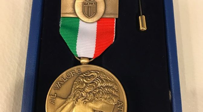 Simone Crisarà, Medaglia di Bronzo al Valore Atletico
