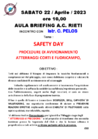 PELOS 22-04-2023. SAFETY DAY atterraggi fuoricampo